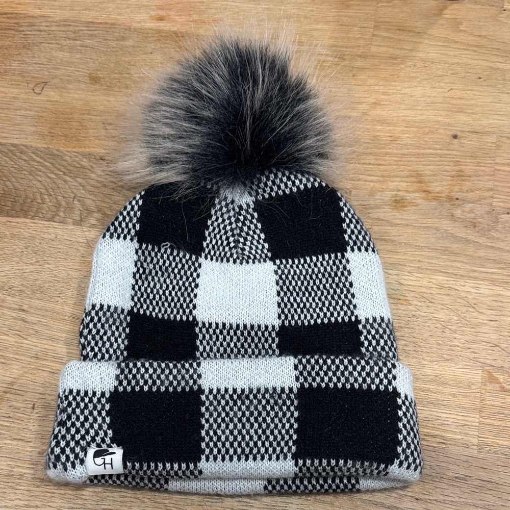 George Hats Buffalo Plaid Pom Hat